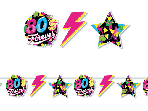 80's Forever papírfüzér - 300 cm - 1 db.