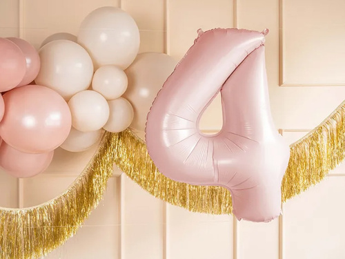 Fólia lufi világos rózsaszín 4-es szám - 72 cm - 1 db.