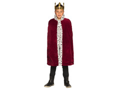 Király bordó köpenyes jelmez babának
