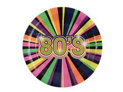 80-as évek 80-as évek papírtányér - 22,5 cm - 10 db.