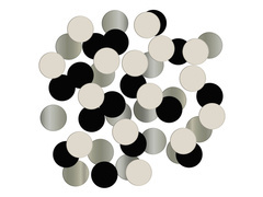 Konfetti arany, bézs és fekete körök - 14 g