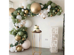 Léggömb készlet lufi girlandhoz zöld - 152 db.