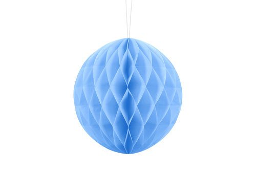 Világoskék gömb függő dekoráció - 20 cm - 1 db.