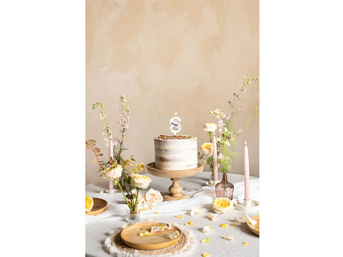 Nyolcas gyertya virágszirmokkal - 8 - 1 db.