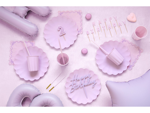 Lila papírszalvéta fodros - 33 cm - 12 db.