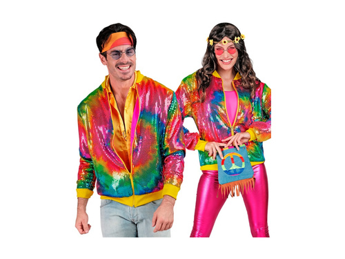 Party flitteres kabát - bomber - batikolt minta