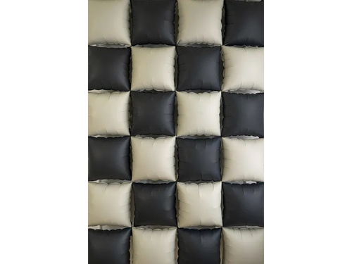 Fekete és bézs négyzet alakú fólialufi - 35 x 35 cm - 4 db.