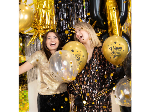 Boldog új évet latex lufi - 30 cm - 8 db.