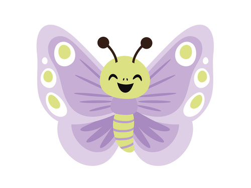 Kétoldalas dekoráció Pillangó lila - 36 x 29 cm