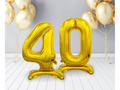 Fólia léggömb készlet 40 arany - 74 cm