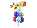 Készlet latex lufik Repülőgép - 30 cm - 6 db.