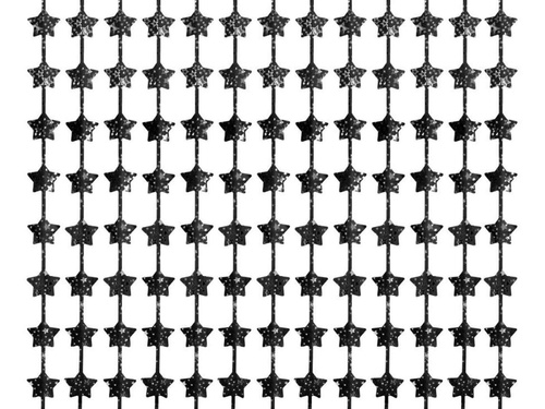 Függöny Csillagok metálfekete - 100 x 200 cm