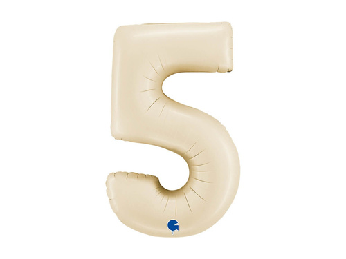 5-ös számú szatén krémszínű fólialufi - 26" - 1 db.