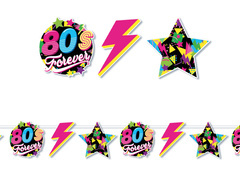 80's Forever papírfüzér - 300 cm - 1 db.