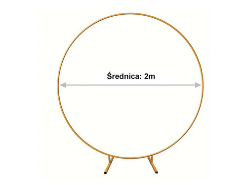 Arany kerek lufi állvány - 200 cm - 1 db.