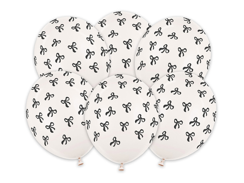 Szett latex masnis lufi - 30 cm - 6 db.