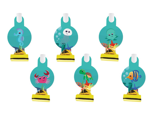 Trombitasípok kitekert víz alatti világ - 6 db