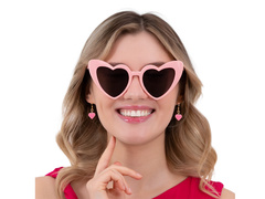 Szív szemüveg - rózsaszín - 1 db.