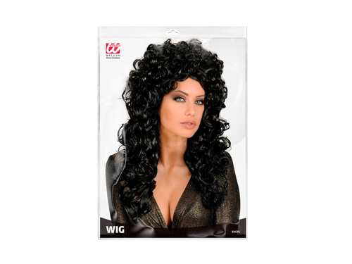 Fekete göndör haj paróka