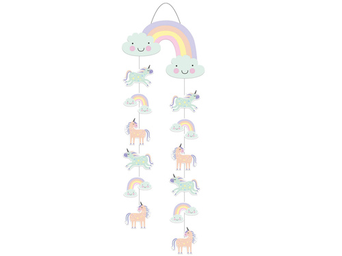 Egyszarvú függő dekoráció - 85 cm - 1 db.