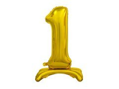 Fólia lufi álló 1 arany szám - 74 cm