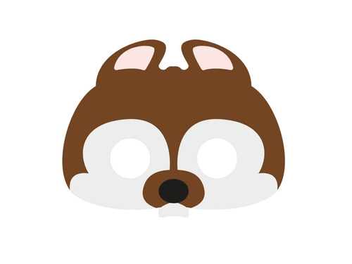 Filc maszk Mókus - 1 db.