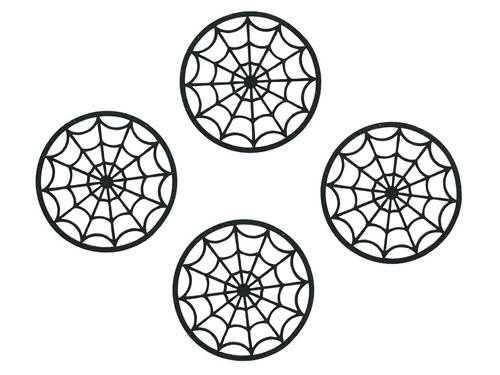 Bögre alátét - Pókháló - 10 cm - 4 db.