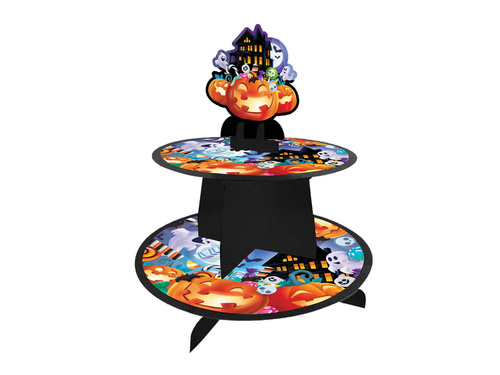 Halloween Vidám cukrászdai tálca állvány - 1 db.