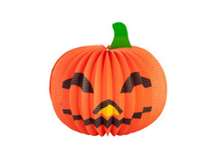 Halloween tök rozettás dekoráció - 25 cm - 1 db.