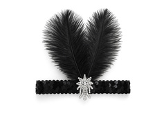 Retro tollas fejpánt fekete - 1 db.