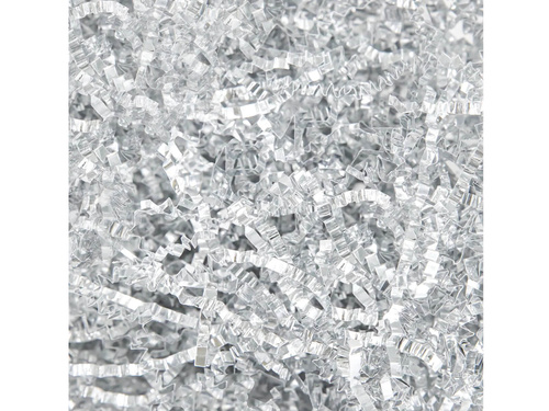 Fémezett, hullámosított ajándék töltőanyag - ezüst - 50 g