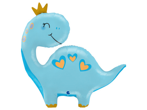 Kék dinoszaurusz fólialufi - 59x69 cm - 1 db.