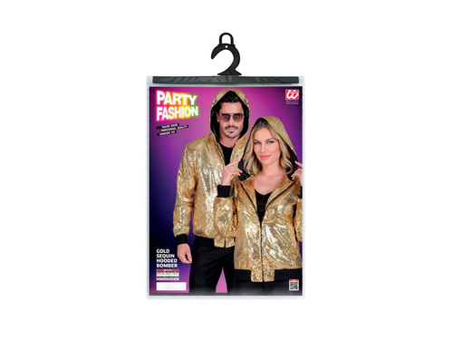 Party flitteres kabát - kapucnis bomber - arany