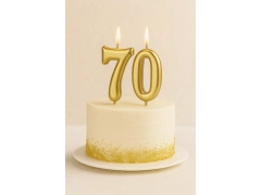 Arany számgyertyák - 70 - 2 db.