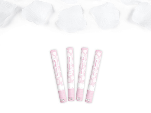 Lövőcső, fehér műrózsa szirmok, 40cm, 4 db.