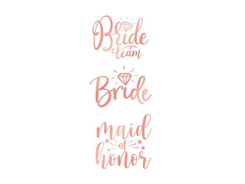 Mosható női estélyi rózsaarany tetoválás - 13 db.