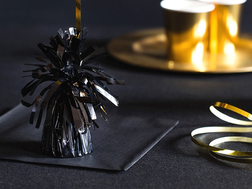 Fóliasúly héliummal töltött léggömbökhöz - fekete - 100 g.