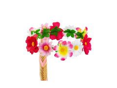 Virágos fejpánt fonott fonattal