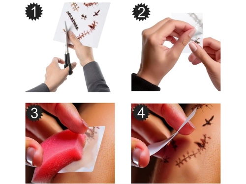 Halloween Scars lemosható tetoválás - 12 db.