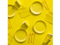 Műanyag evőeszköz sárga - 24 db.