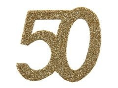 Glitteres asztali dekoráció szám 50 - 5 cm - 6 db.