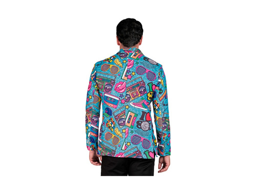 A 80-as évek parti dzseki - türkizkék és világoskék