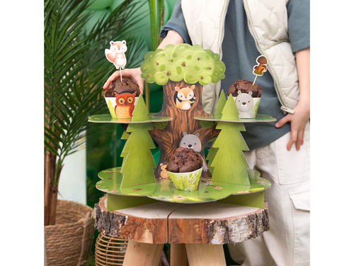 Forest Friends cupcake flitteres állvány - 1 db.
