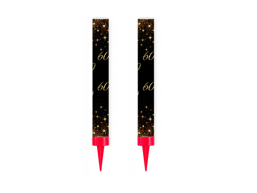 Szikrázó tortaszökőkút 60. születésnapra - 12 cm - 2 db.