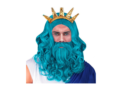 Poszeidón/Neptunusz paróka szakállal és bajusszal