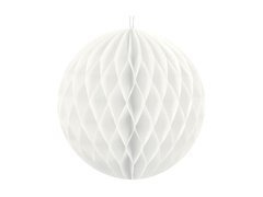 Függő gömb dekoráció fehér - 40 cm - 1 db.