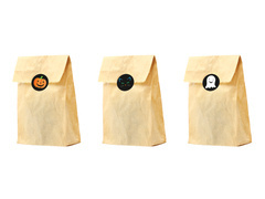 Tök, macska és szellem Halloween készlet cukorkás zacskók - 6db.