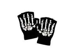Ujjatlan gyapjú csontváz kesztyű