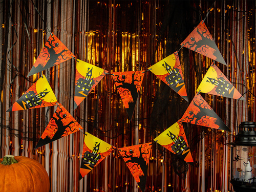 Halloween Haunted House zászló banner - 500 cm - 1 db.