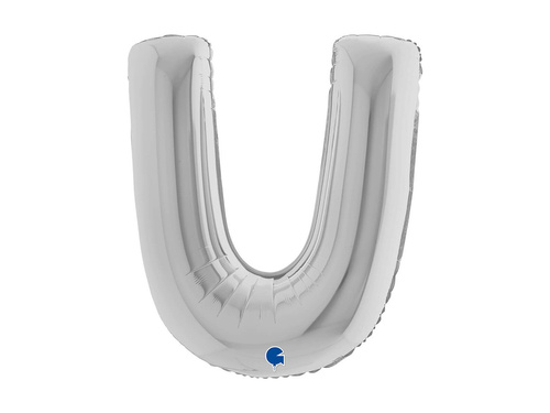 Fólialufi U betű ezüst - 40" - 1 db.